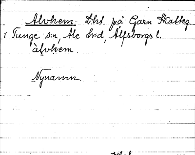 Bild på arkivkortet för arkivposten Alvhem