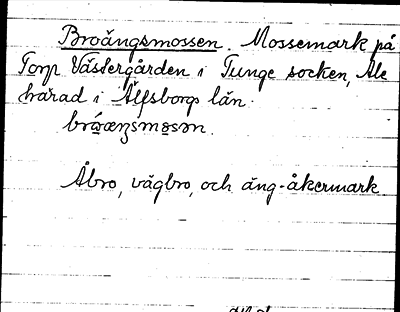 Bild på arkivkortet för arkivposten Broängsmossen