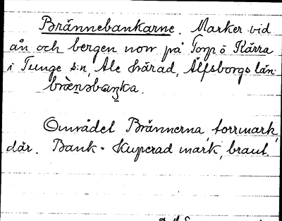 Bild på arkivkortet för arkivposten Brännebankarne