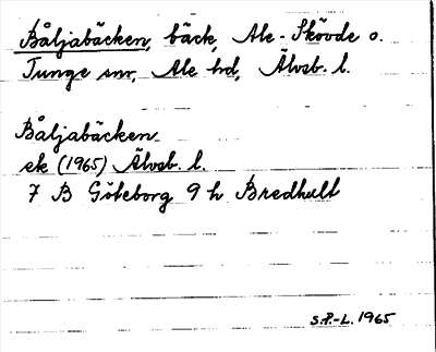 Bild på arkivkortet för arkivposten Båljabäcken
