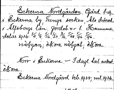 Bild på arkivkortet för arkivposten Eckerna Nordgården