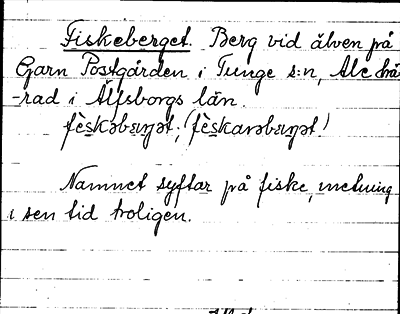 Bild på arkivkortet för arkivposten Fiskeberget