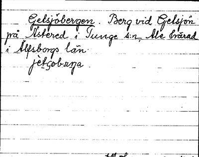 Bild på arkivkortet för arkivposten Getsjöbergen