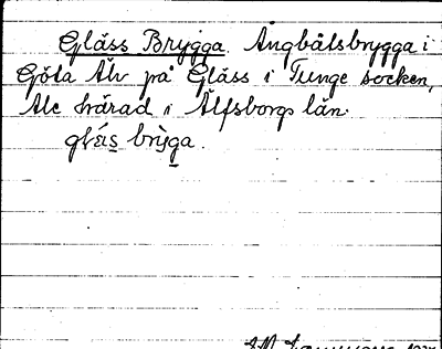 Bild på arkivkortet för arkivposten Gläss Brygga