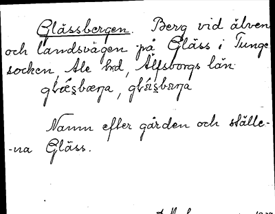 Bild på arkivkortet för arkivposten Glässbergen