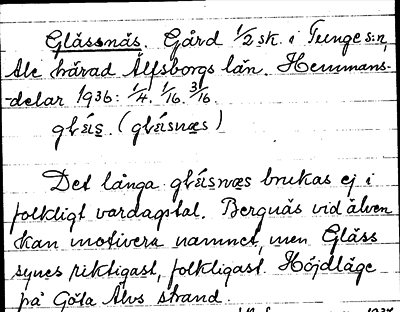 Bild på arkivkortet för arkivposten Glässnäs