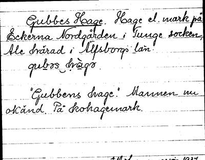 Bild på arkivkortet för arkivposten Gubbes Hage