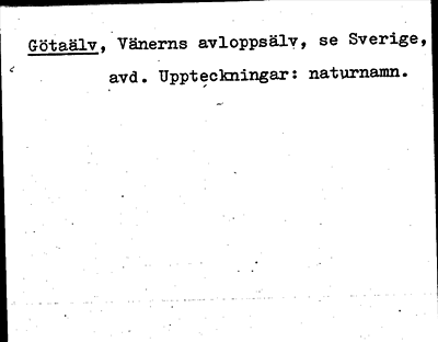 Bild på arkivkortet för arkivposten Götaälv