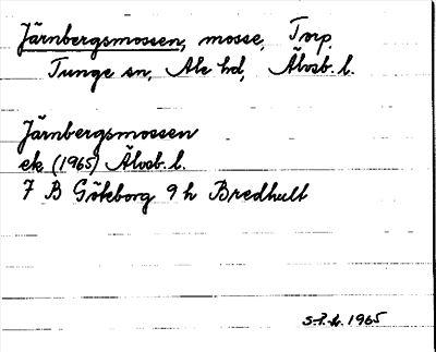 Bild på arkivkortet för arkivposten Järnbergsmossen