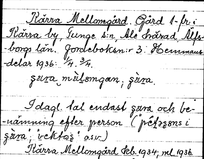 Bild på arkivkortet för arkivposten Kärra Mellomgård