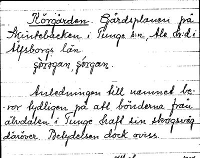 Bild på arkivkortet för arkivposten Körgården