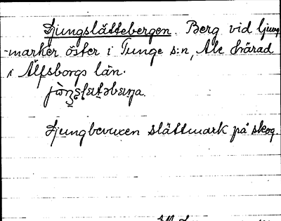 Bild på arkivkortet för arkivposten Ljungslättebergen