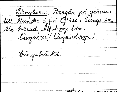 Bild på arkivkortet för arkivposten Långåsen