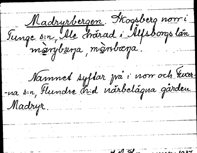Bild på arkivkortet för arkivposten Madryrbergen