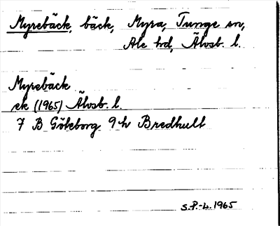Bild på arkivkortet för arkivposten Myrebäck