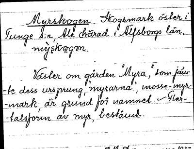 Bild på arkivkortet för arkivposten Myrskogen