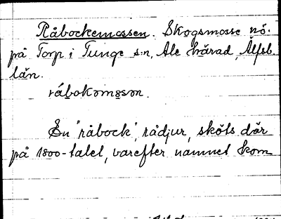 Bild på arkivkortet för arkivposten Råbockemossen