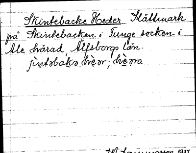 Bild på arkivkortet för arkivposten Skintebacke Heder