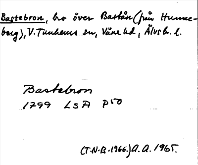 Bild på arkivkortet för arkivposten Bastebron