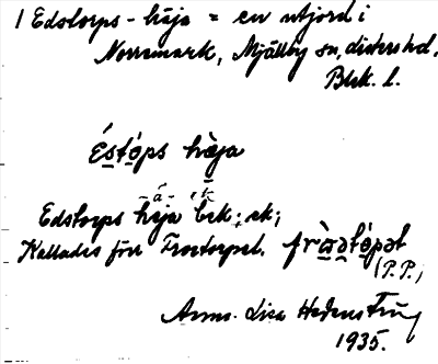 Bild på arkivkortet för arkivposten Edstorps-häja