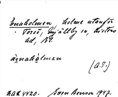 Bild på arkivkortet för arkivposten Enaholmen