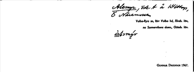 Bild på arkivkortet för arkivposten Alemyr