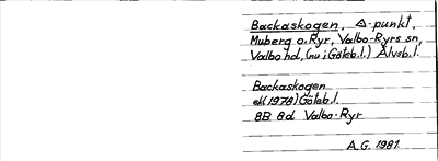 Bild på arkivkortet för arkivposten Backaskogen