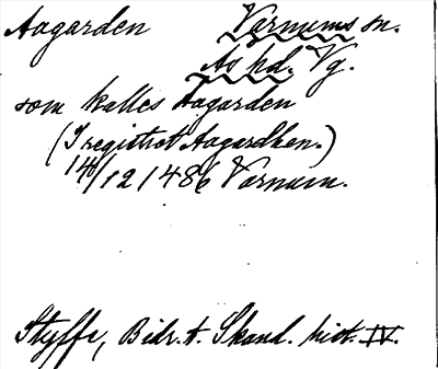Bild på arkivkortet för arkivposten Aagarden