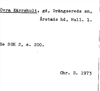 Bild på arkivkortet för arkivposten Övra Kärrshult