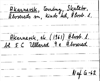 Bild på arkivkortet för arkivposten Akarnevik