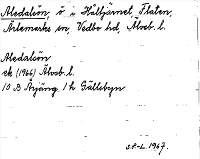 Bild på arkivkortet för arkivposten Aledalsön