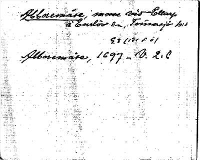 Bild på arkivkortet för arkivposten Abboremåse