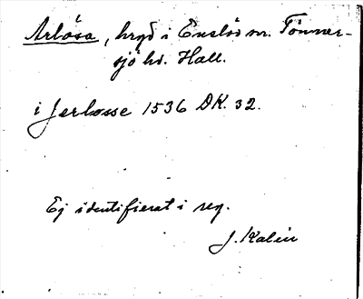Bild på arkivkortet för arkivposten Arlösa