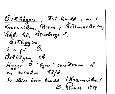 Bild på arkivkortet för arkivposten Östhögen