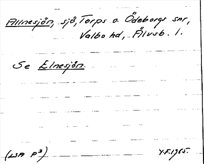 Bild på arkivkortet för arkivposten Allnesjön, se Elnesjön