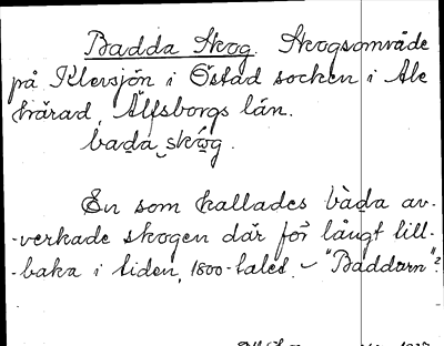 Bild på arkivkortet för arkivposten Badda Skog