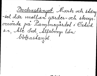 Bild på arkivkortet för arkivposten Bockastänget