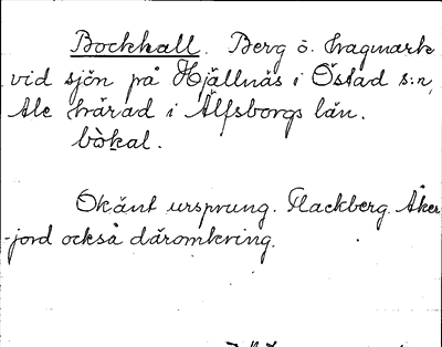 Bild på arkivkortet för arkivposten Bockhall