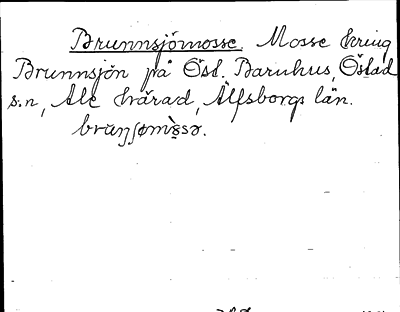 Bild på arkivkortet för arkivposten Brunnsjömosse