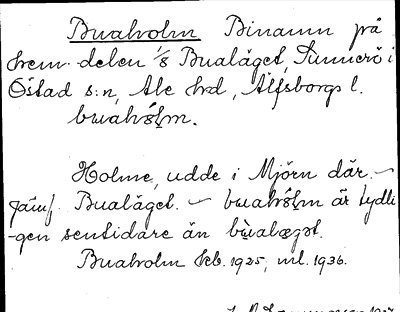 Bild på arkivkortet för arkivposten Buaholm