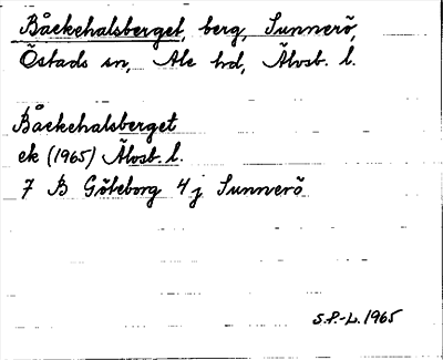 Bild på arkivkortet för arkivposten Båckehalsberget