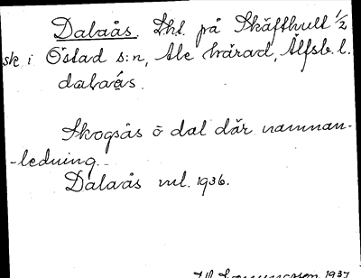 Bild på arkivkortet för arkivposten Dalaås