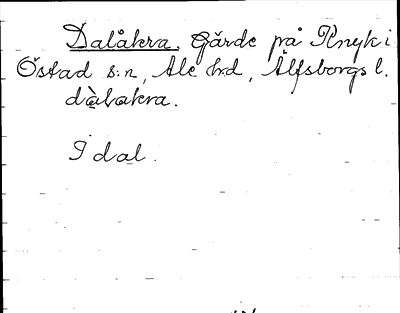 Bild på arkivkortet för arkivposten Dalåkra