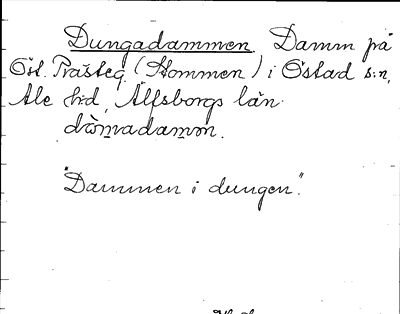 Bild på arkivkortet för arkivposten Dungadammen