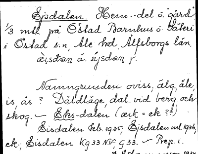 Bild på arkivkortet för arkivposten Ejsdalen