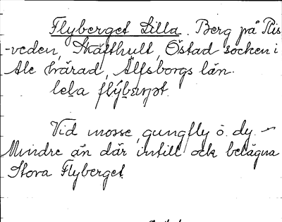 Bild på arkivkortet för arkivposten Flyberget, Lilla