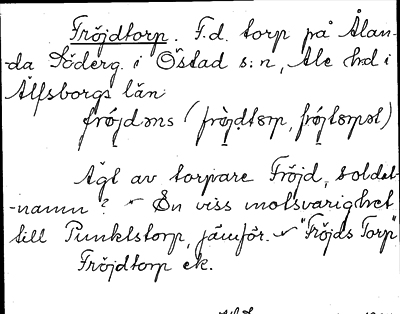Bild på arkivkortet för arkivposten Fröjdtorp