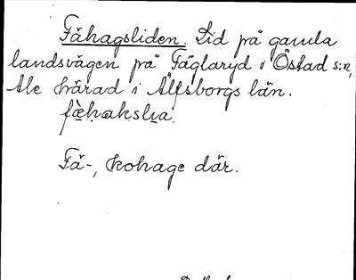 Bild på arkivkortet för arkivposten Fähagsliden