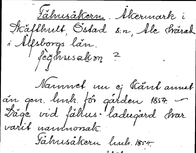 Bild på arkivkortet för arkivposten Fähusåkern
