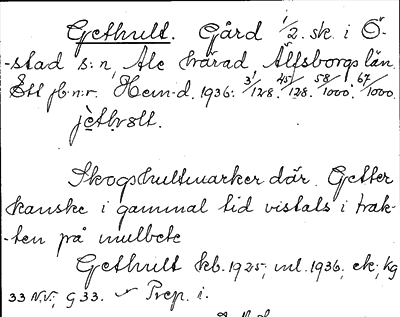 Bild på arkivkortet för arkivposten Gethult